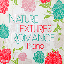 Floral design album cover for Nature Textures Romance Piano by Paul Williams
